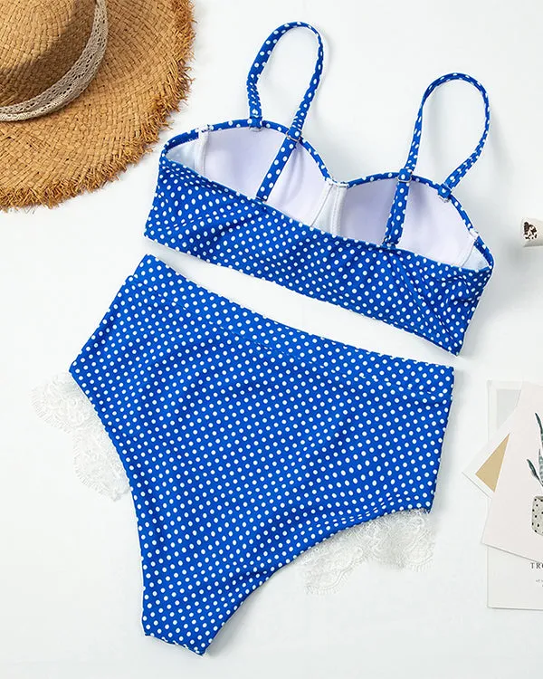 Polka Dots High Waisted Bikini Sets