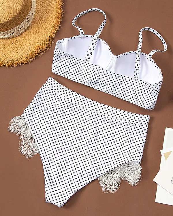 Polka Dots High Waisted Bikini Sets