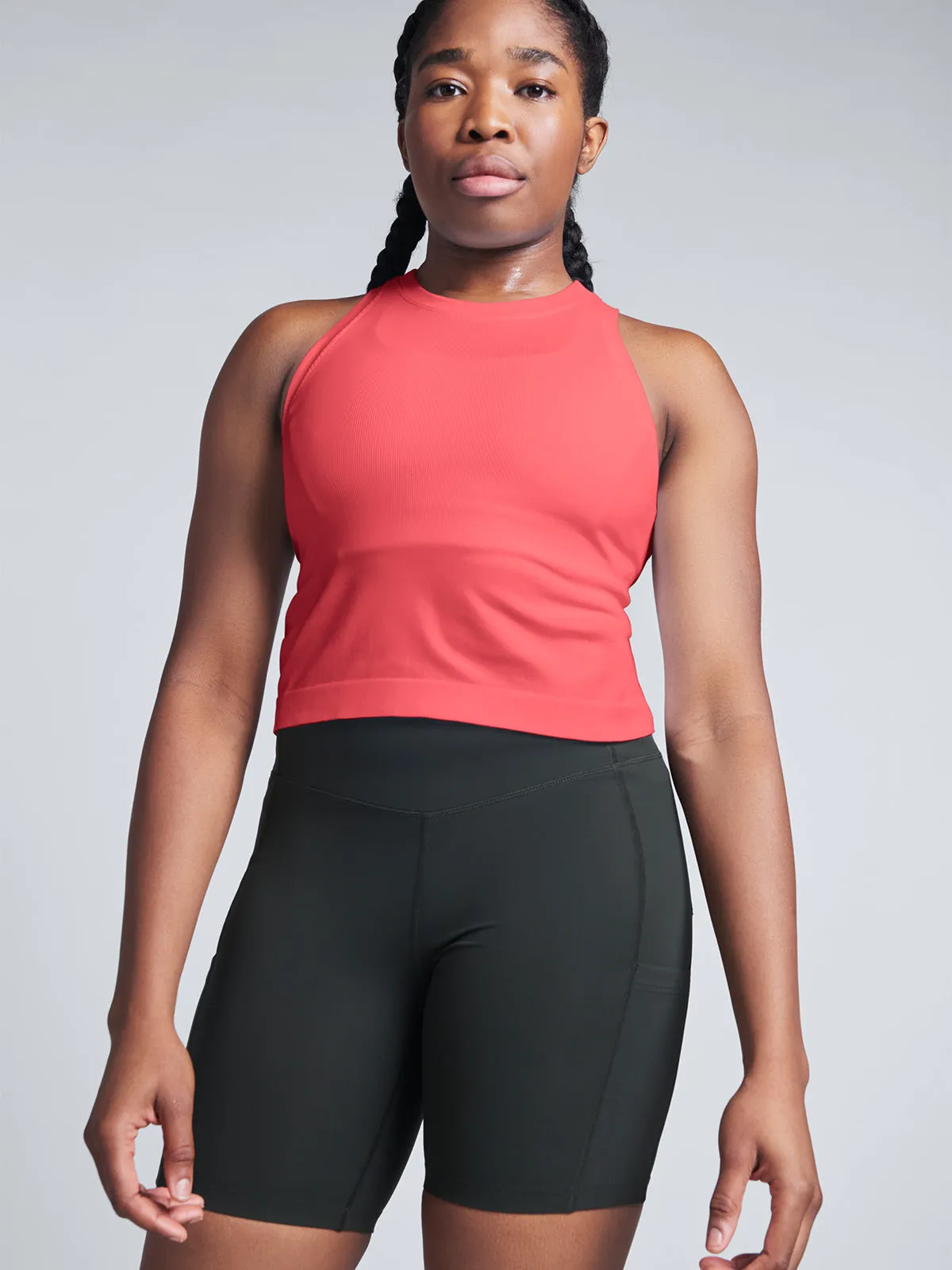 POWER CROP Tank Coral