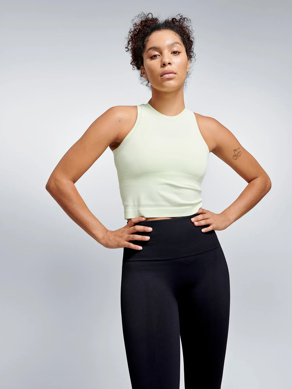 POWER CROP Tank Lemon Lime