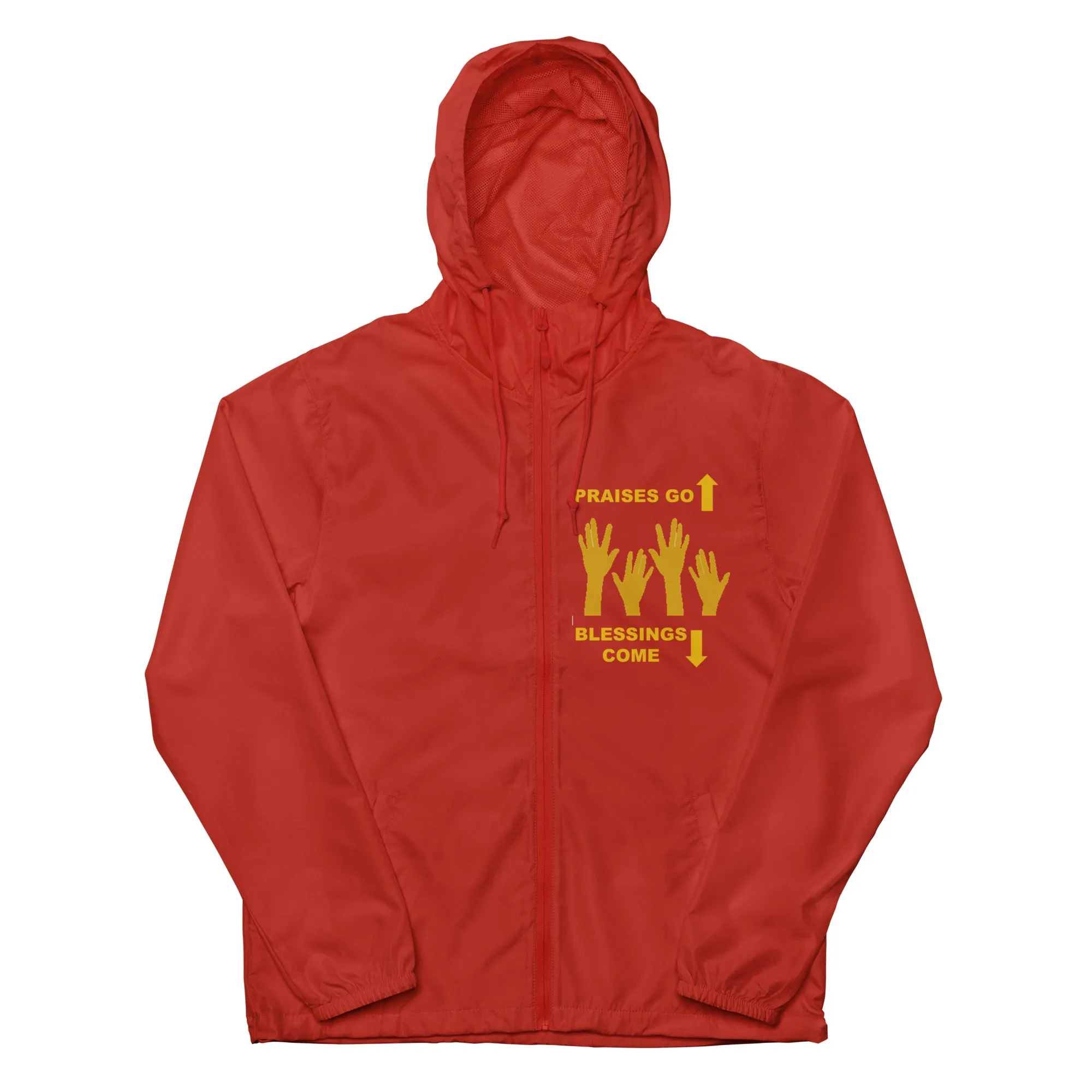 Praises Up Unisex lightweight zip up windbreaker
