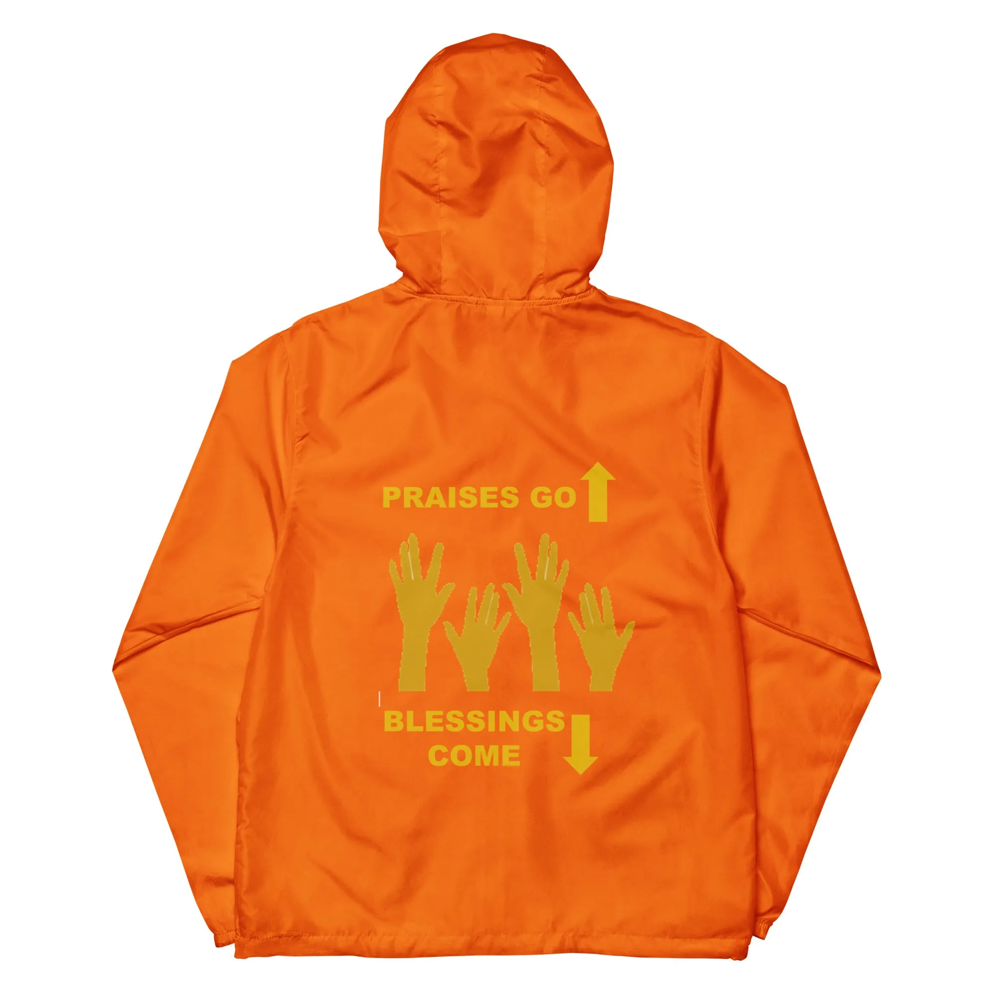 Praises Up Unisex lightweight zip up windbreaker