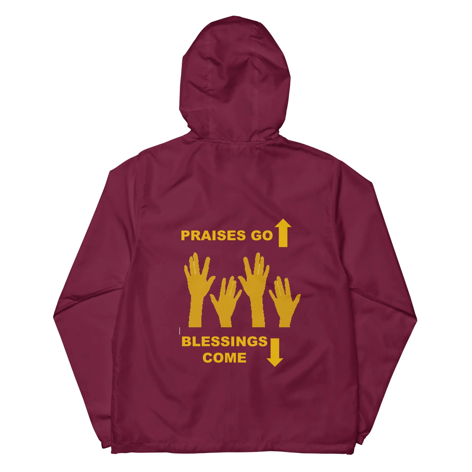 Praises Up Unisex lightweight zip up windbreaker