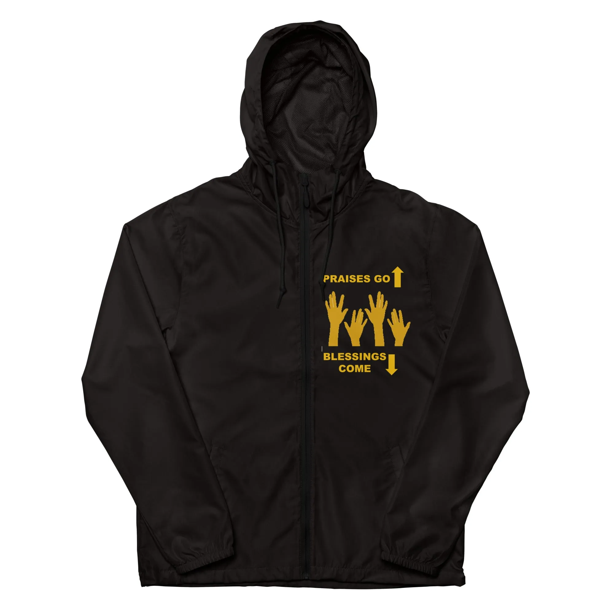 Praises Up Unisex lightweight zip up windbreaker