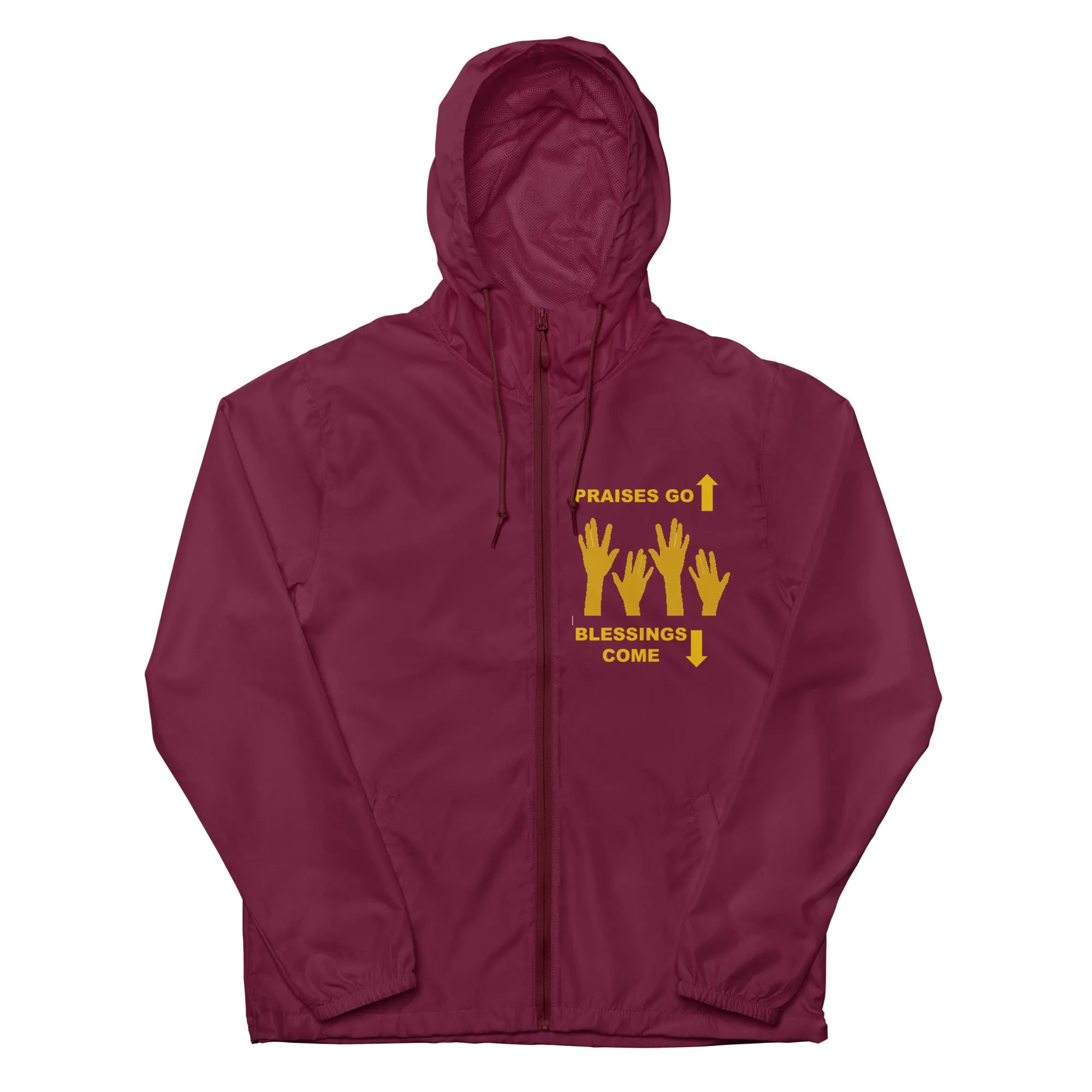 Praises Up Unisex lightweight zip up windbreaker