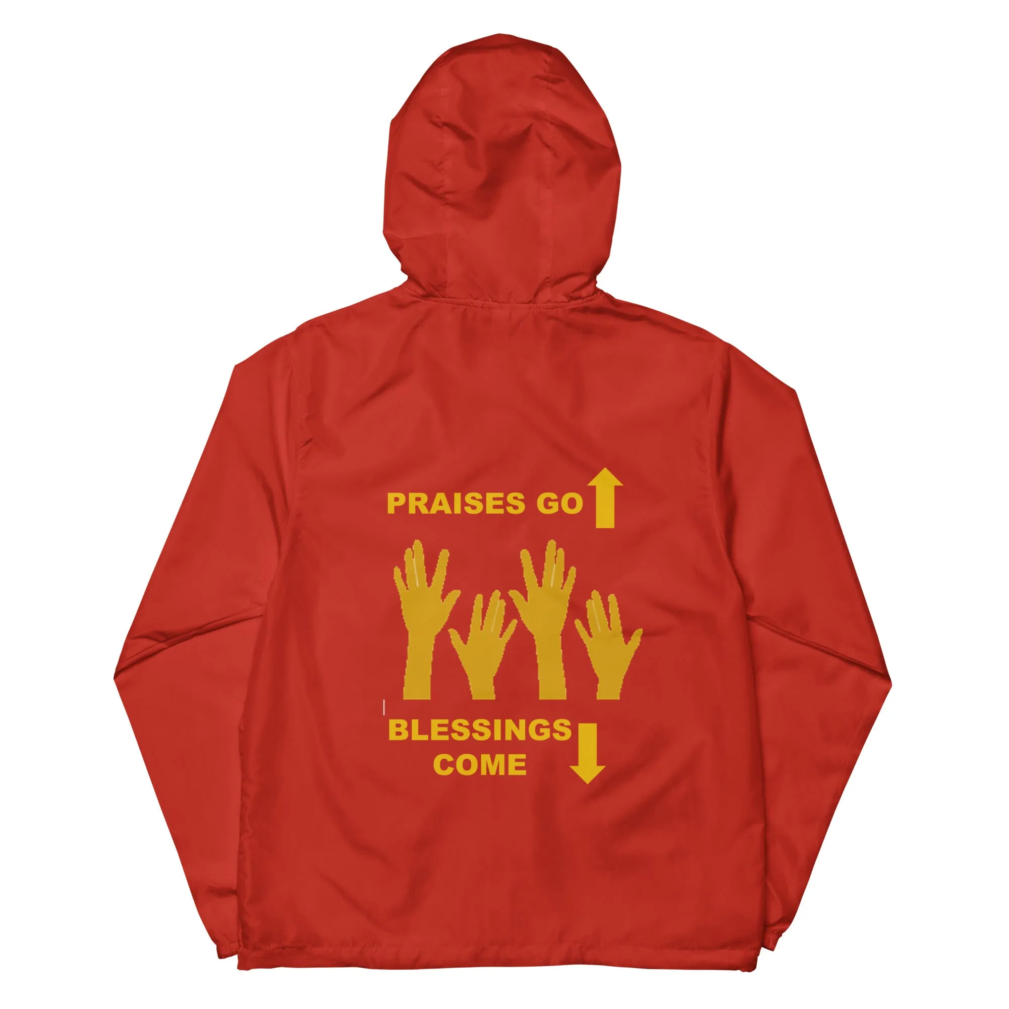 Praises Up Unisex lightweight zip up windbreaker