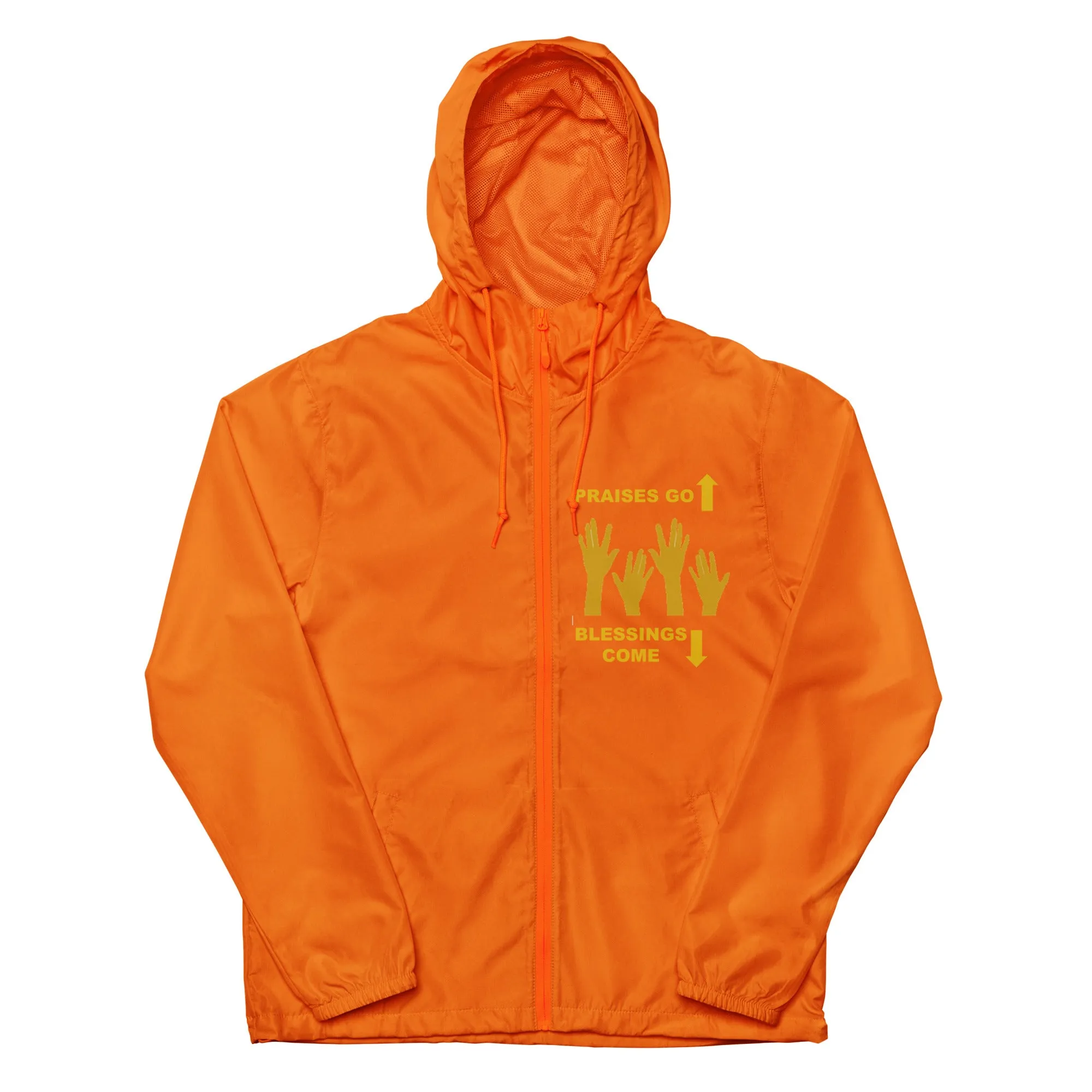 Praises Up Unisex lightweight zip up windbreaker