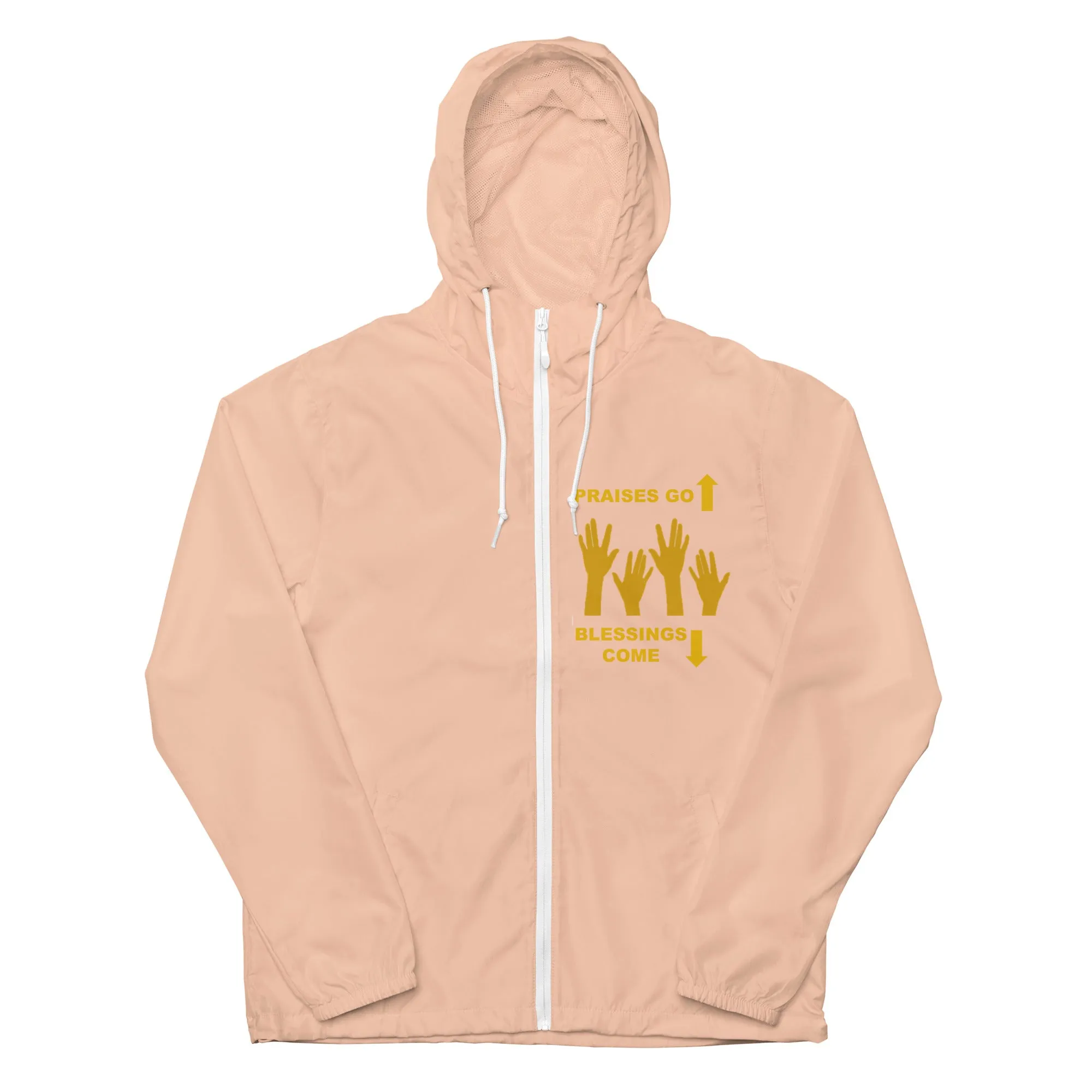 Praises Up Unisex lightweight zip up windbreaker