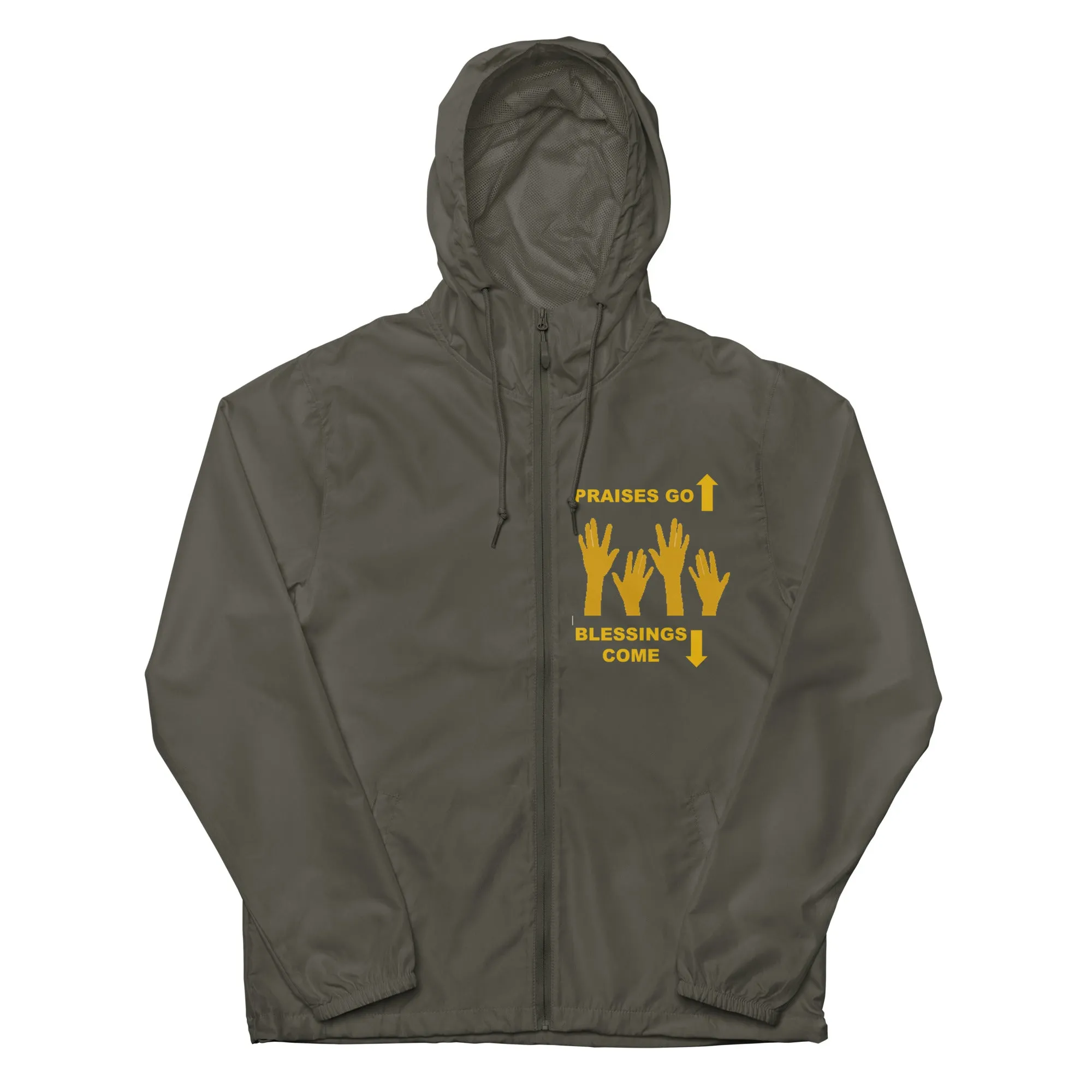 Praises Up Unisex lightweight zip up windbreaker