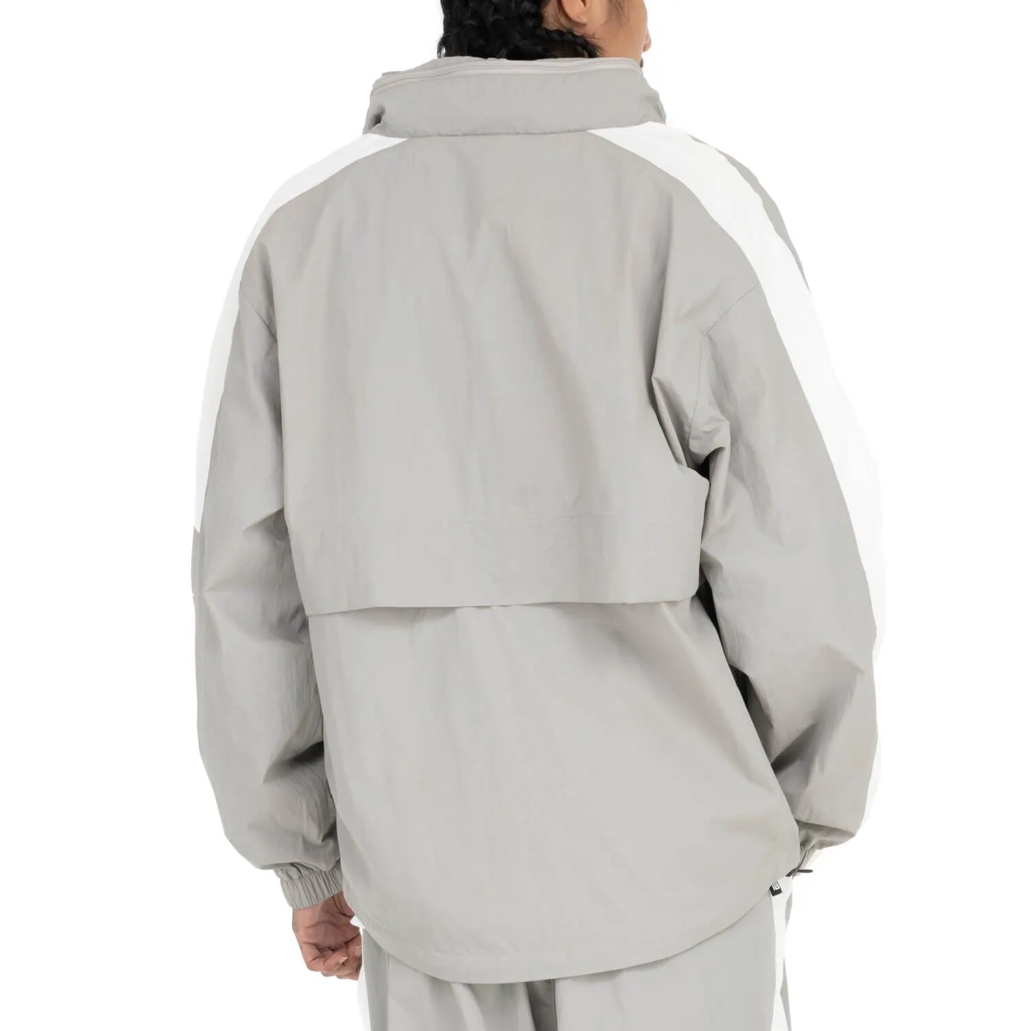 Pro Club Full Court Windbreaker Jacket - Gray/White
