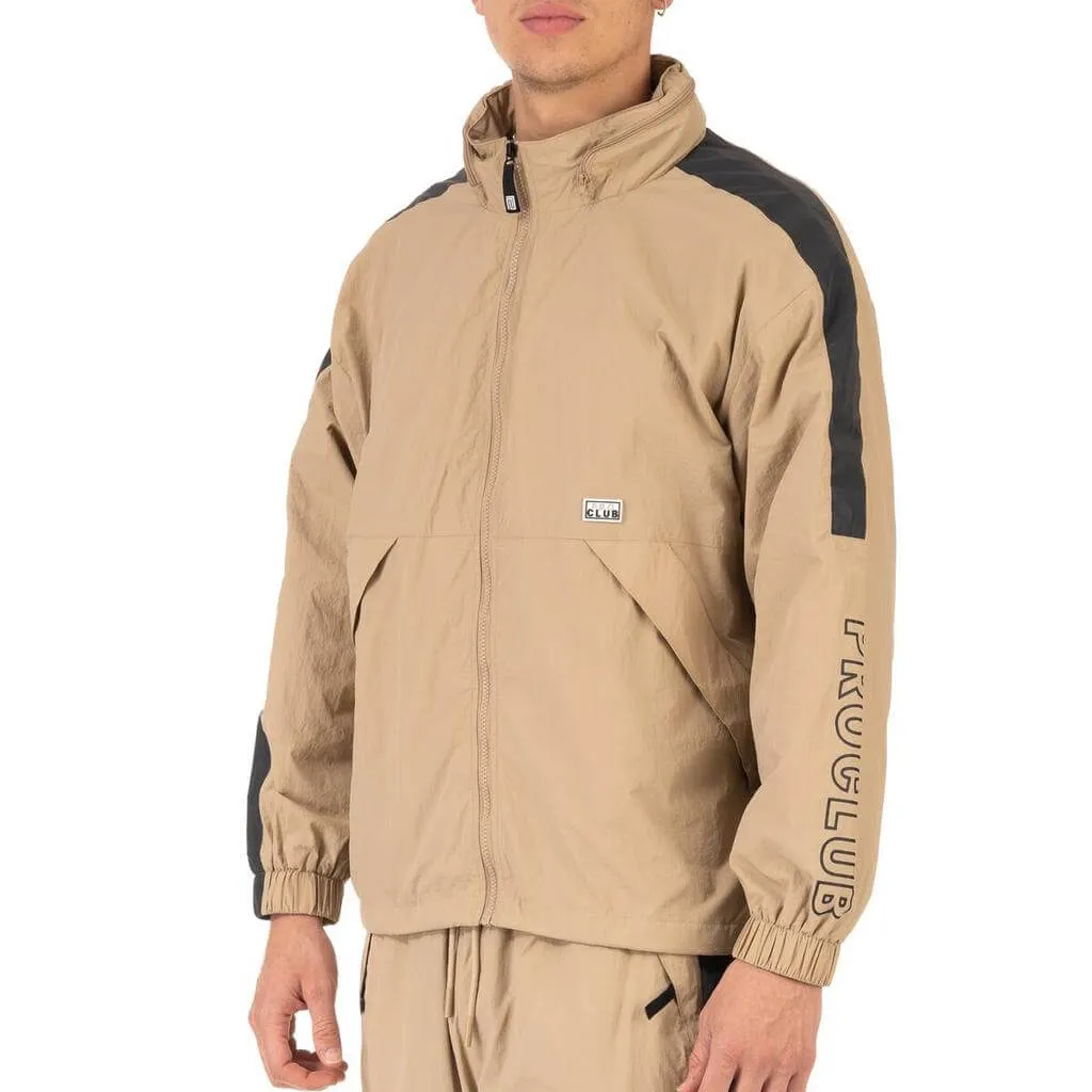 Pro Club Full Court Windbreaker Jacket - Khaki