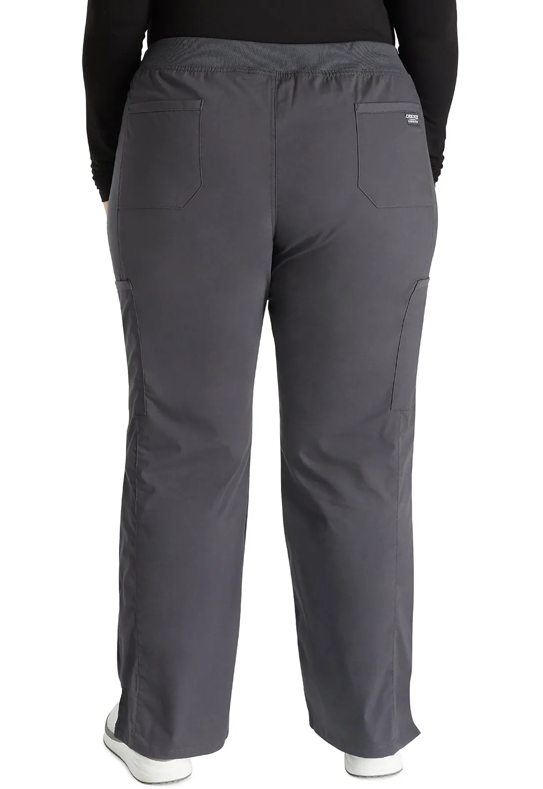 Professionals WW170 Mid Rise Straight Leg Pull-on Cargo Pants Pewter
