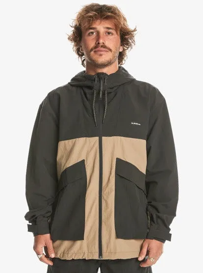 Quiksilver High Horizon Hooded Windbreaker Jacket TARMAC