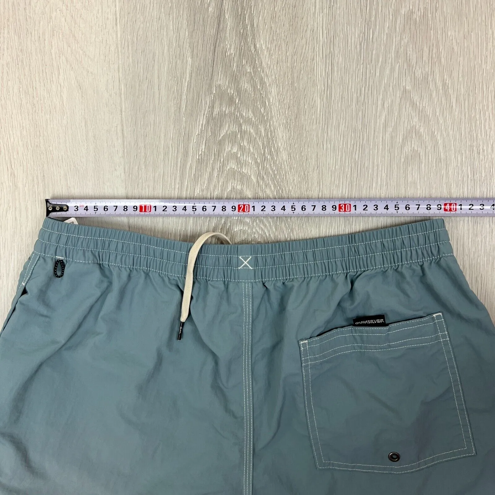 Quiksilver Mens Blue-Grey Swim Shorts Boardies Size Large