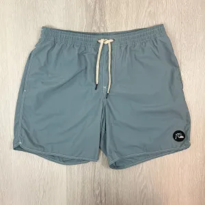 Quiksilver Mens Blue-Grey Swim Shorts Boardies Size Large