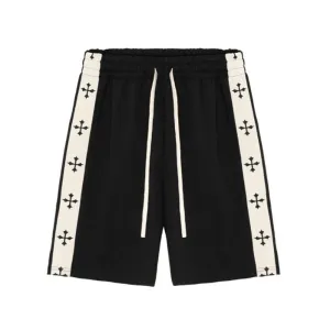 "Cross Print Cotton Sports" Shorts