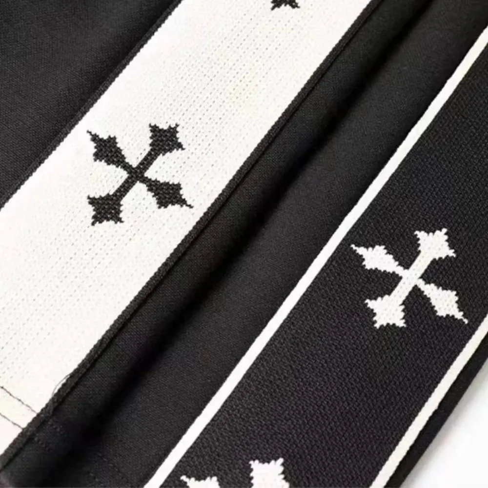"Cross Print Cotton Sports" Shorts