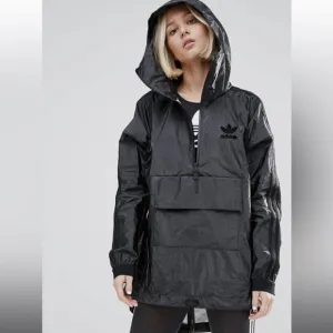Rare Adidas Originals High Shine Hooded Waterproof Jackets Women’s Size S