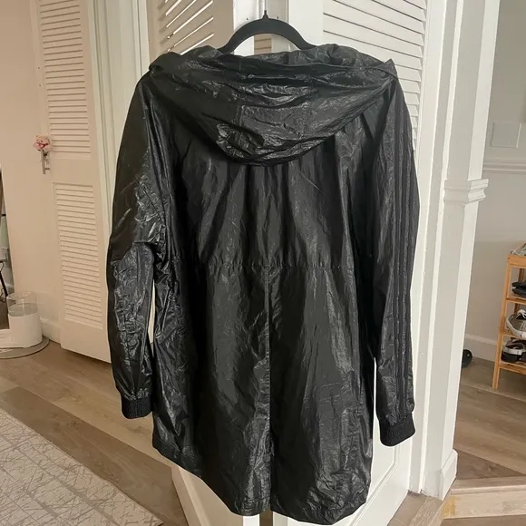 Rare Adidas Originals High Shine Hooded Waterproof Jackets Women’s Size S