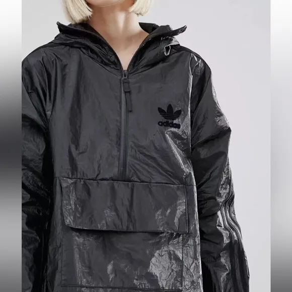 Rare Adidas Originals High Shine Hooded Waterproof Jackets Women’s Size S