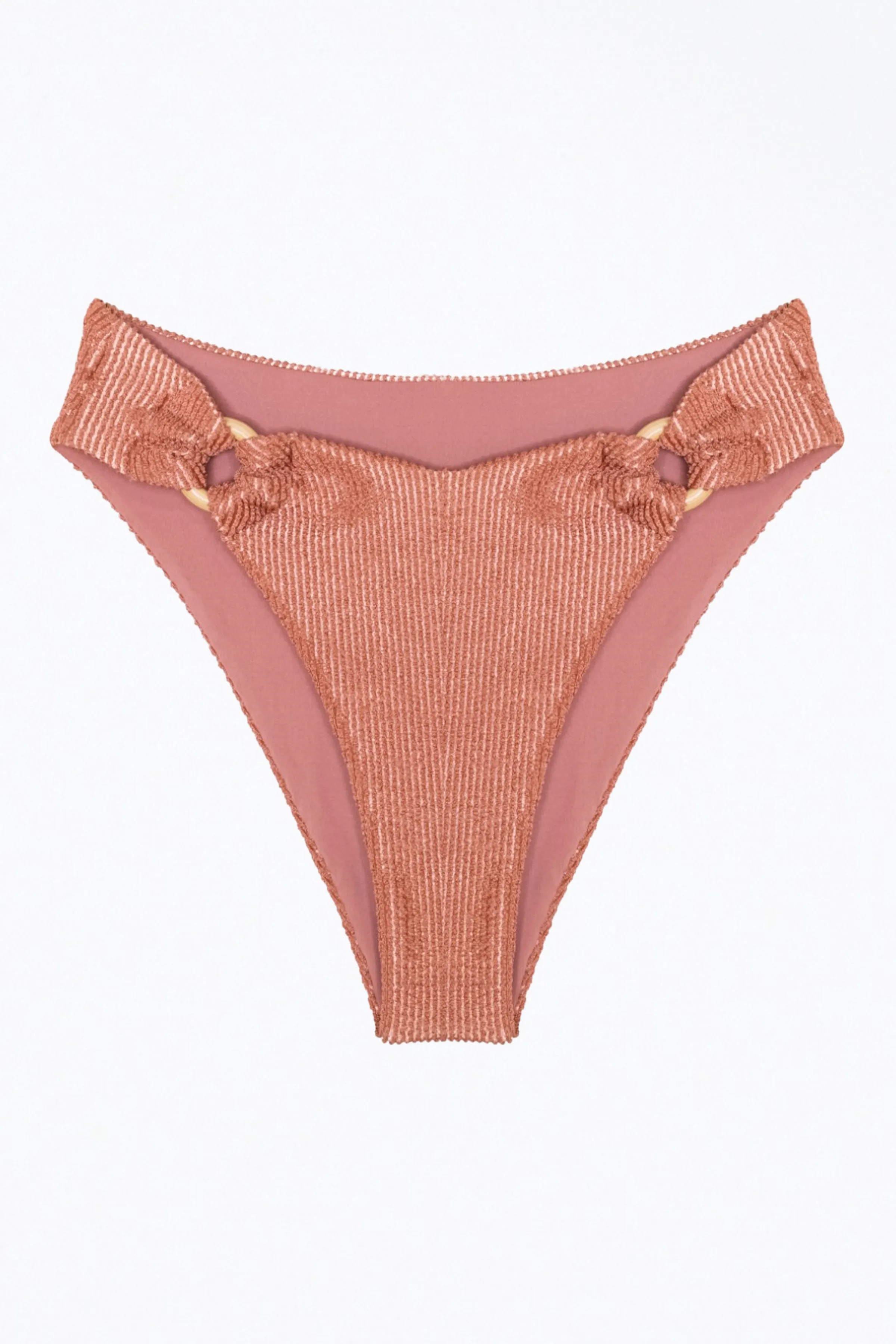 REBECCA RIBBED O-RING BIKINI BOTTOM