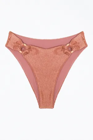 REBECCA RIBBED O-RING BIKINI BOTTOM