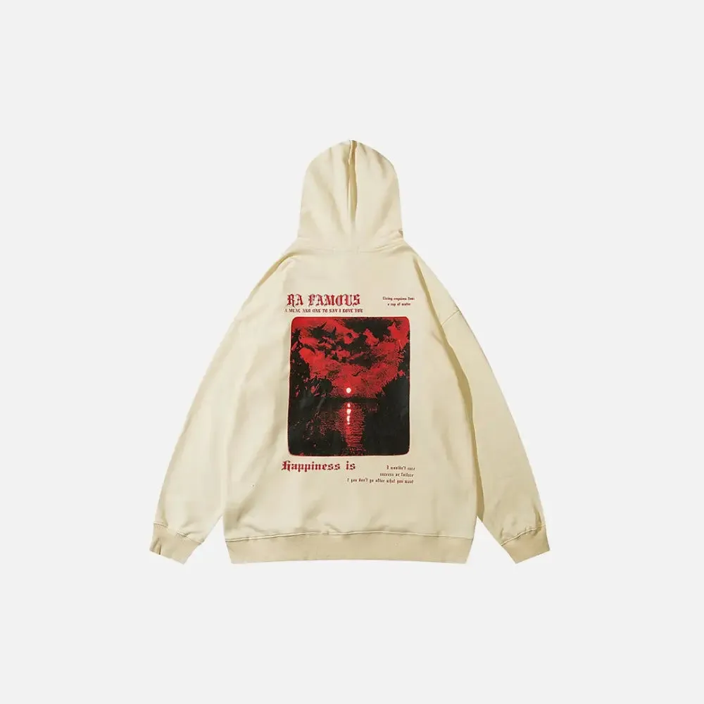 Red Moon Hoodie from Y2K Streetwear for Comfort and Durability