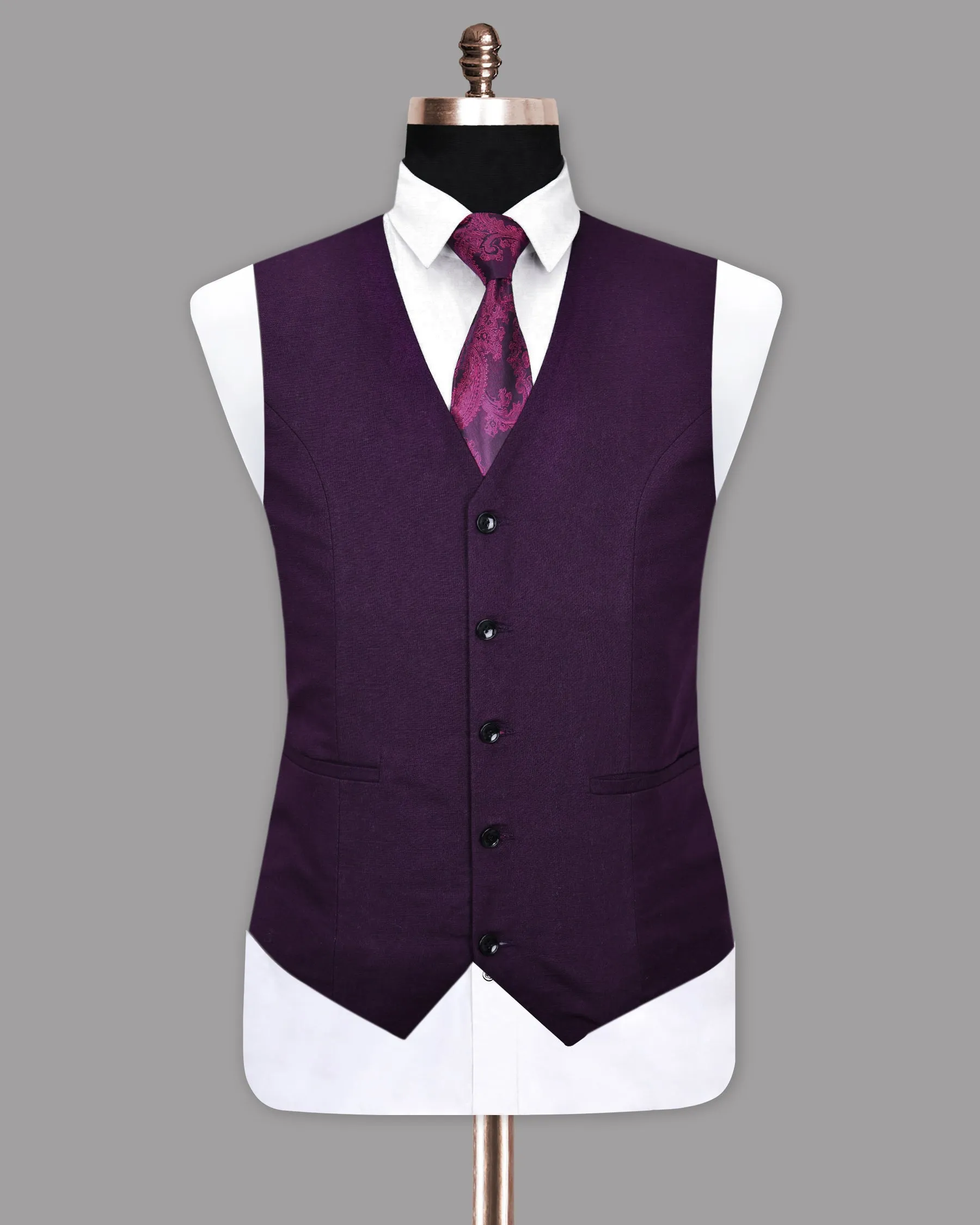 Revolver Violet Luxurious Linen Waistcoat