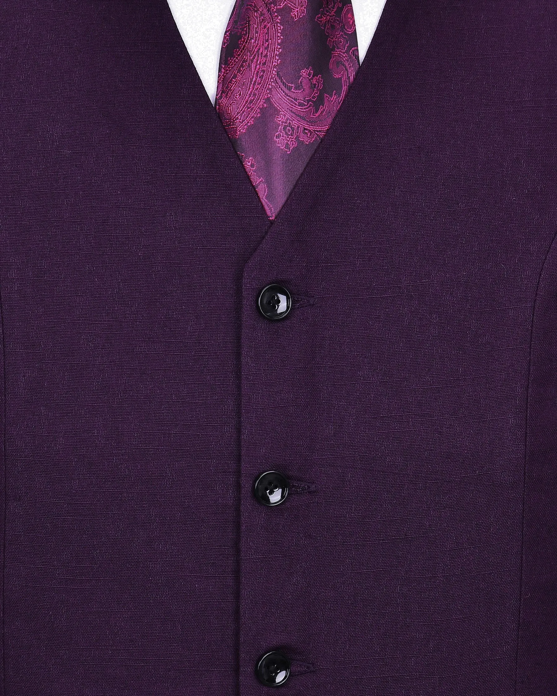 Revolver Violet Luxurious Linen Waistcoat