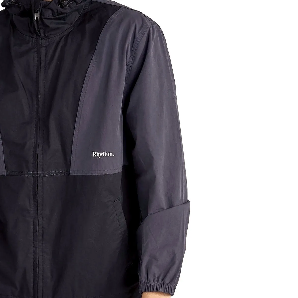 Rhythm Cascade Windbreaker Jacket - Black
