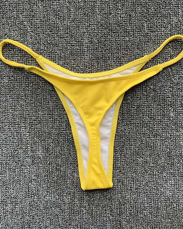 Ribbed Triangle Bikini Sets
