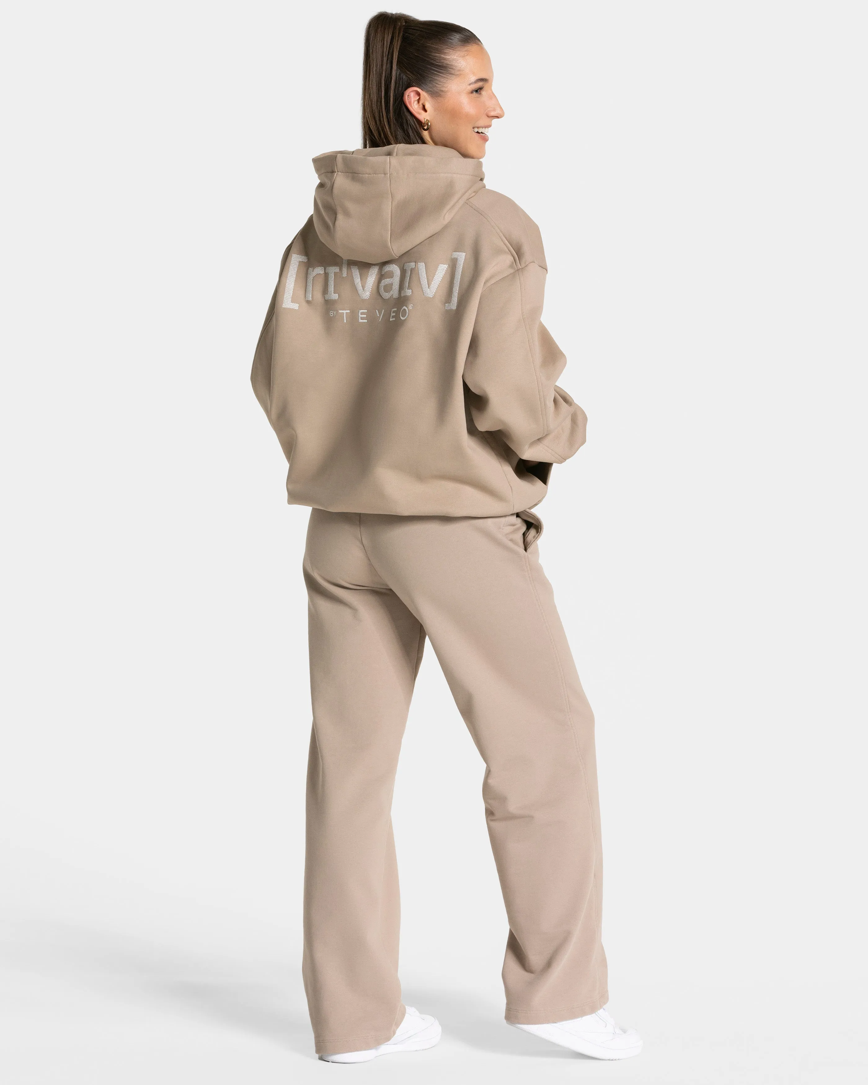 RI’VAIV Oversized Hoodie Women "Taupe"