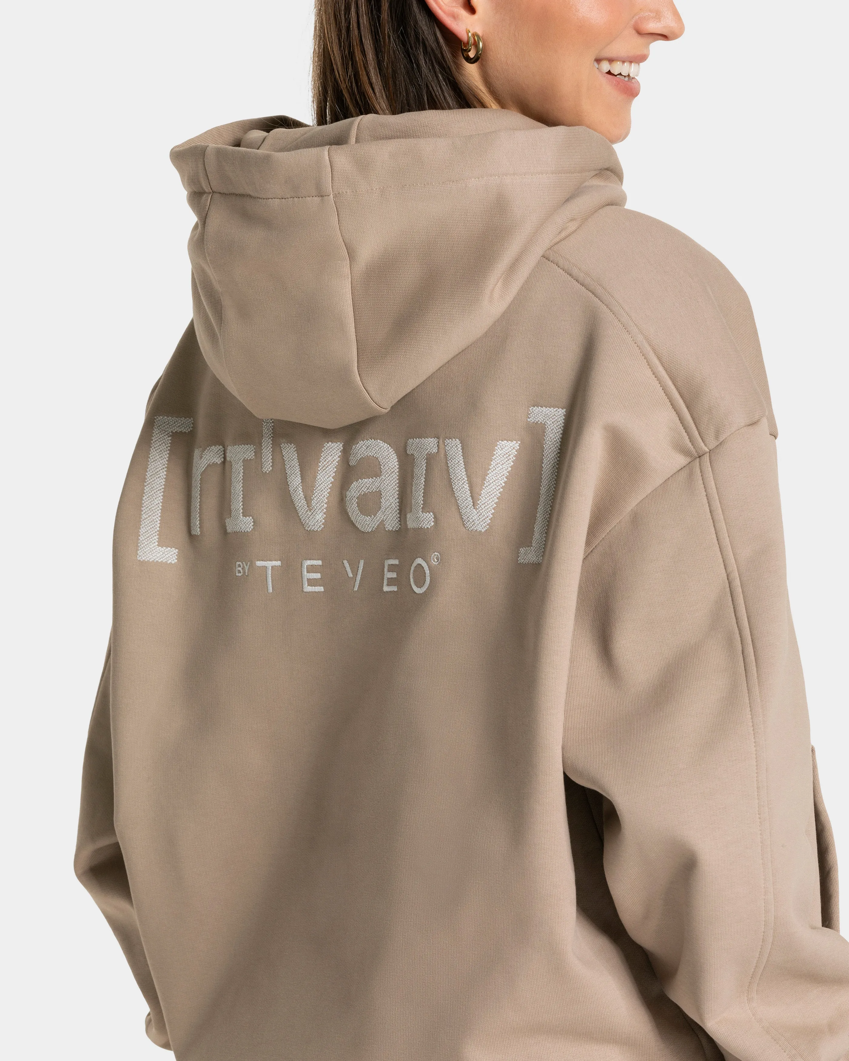 RI’VAIV Oversized Hoodie Women "Taupe"