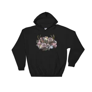 River Row Dark Floral Antlered Hoodie