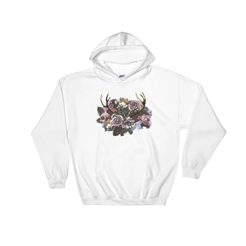 River Row Dark Floral Antlered Hoodie