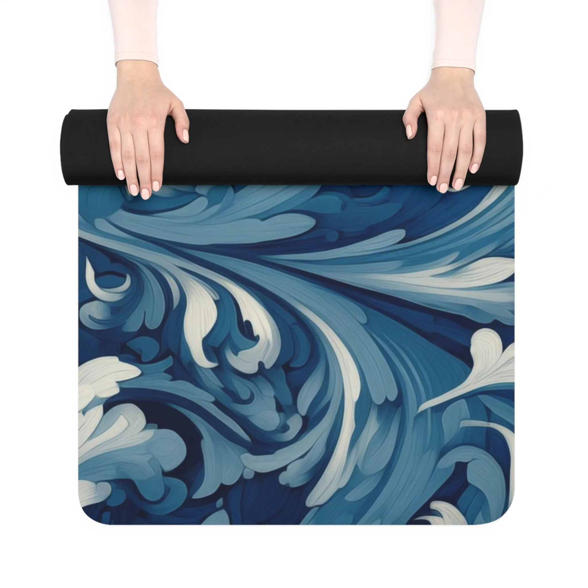Rubber Yoga Mat- Celestina Tadasana Scroll