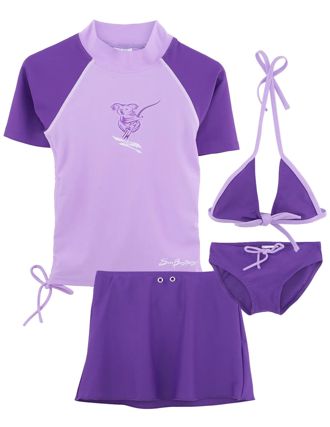 Ruched 4 Piece Swim Set - Mimosa