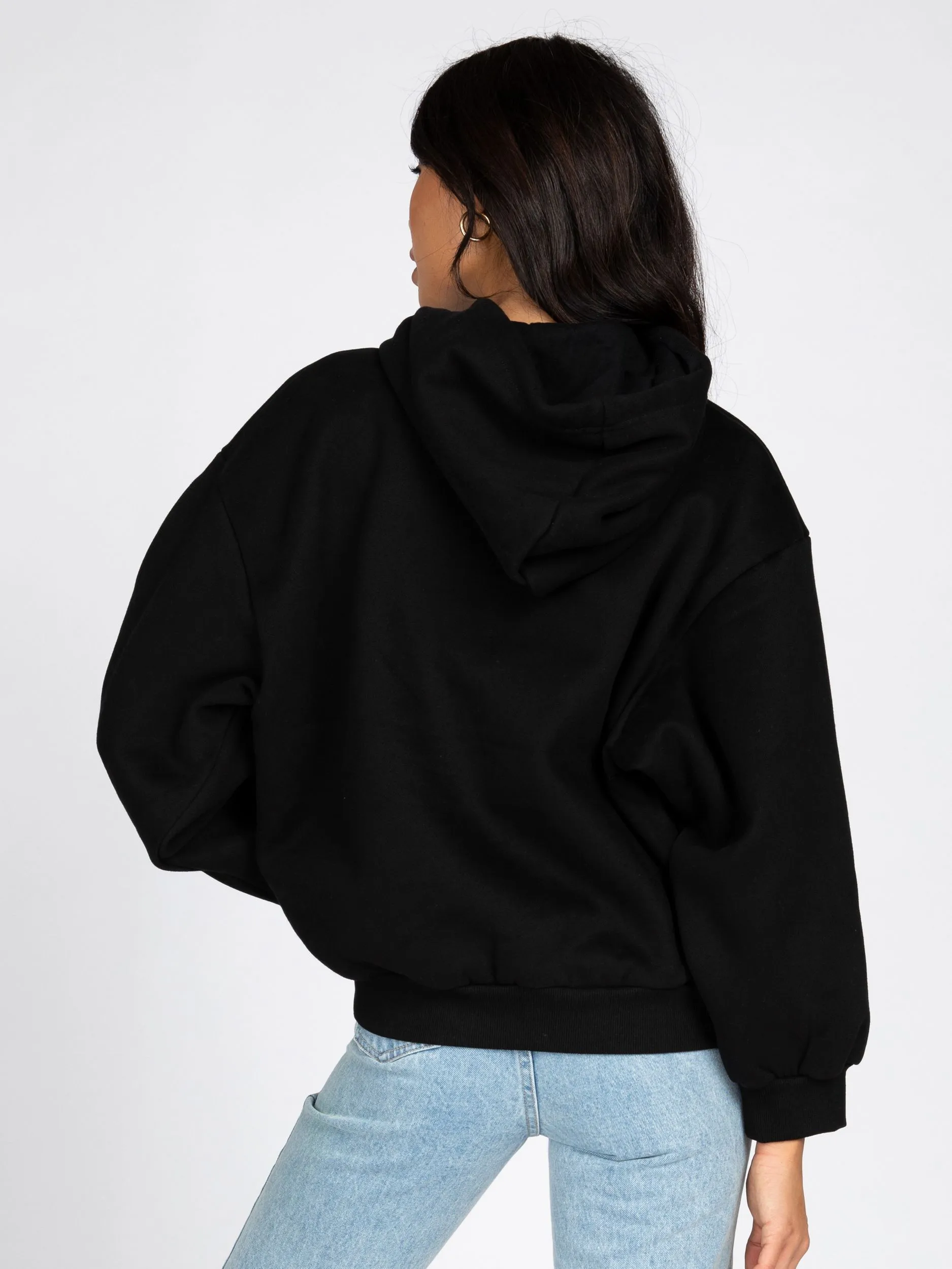 RUSTY SCRIPT OVERSIZE HOODED FLEECE