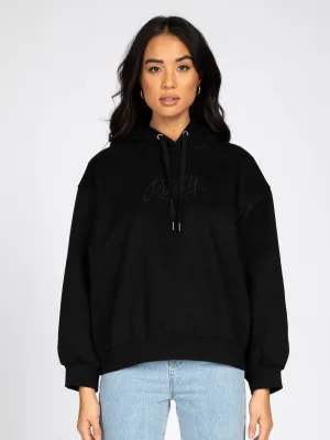 RUSTY SCRIPT OVERSIZE HOODED FLEECE