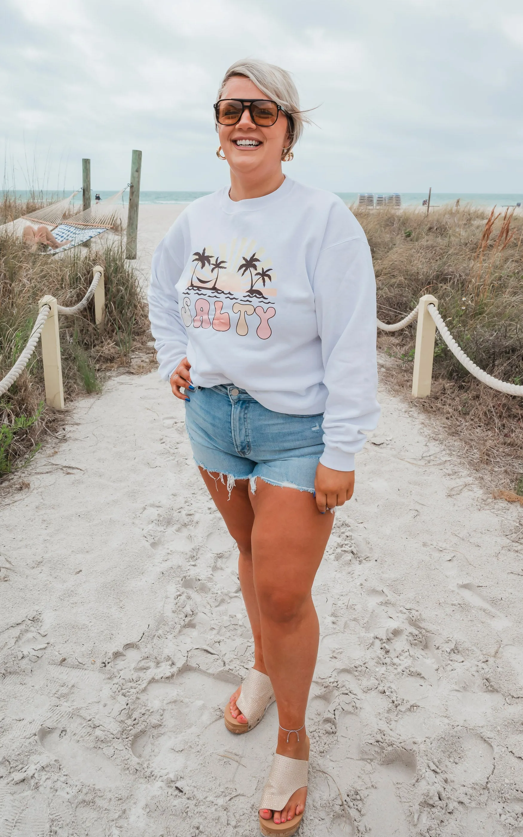 Salty Graphic Crewneck Sweatshirt*