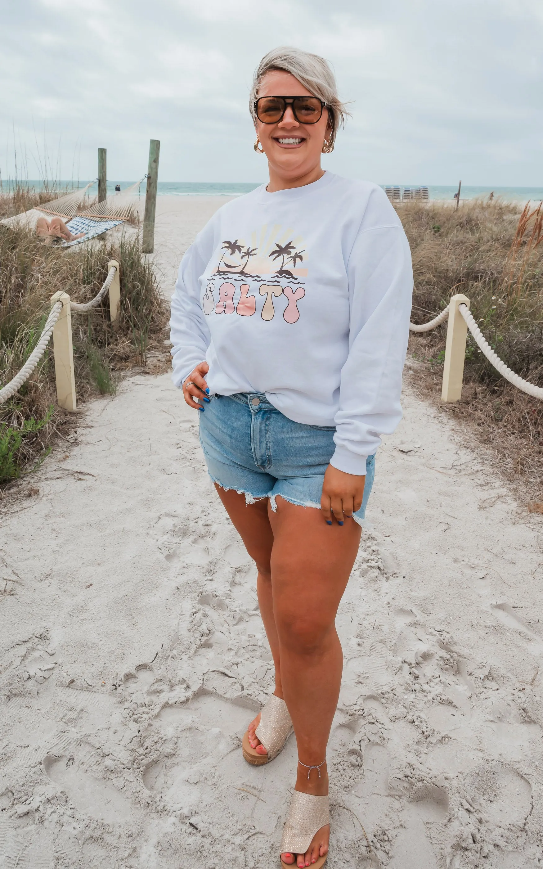 Salty Graphic Crewneck Sweatshirt*