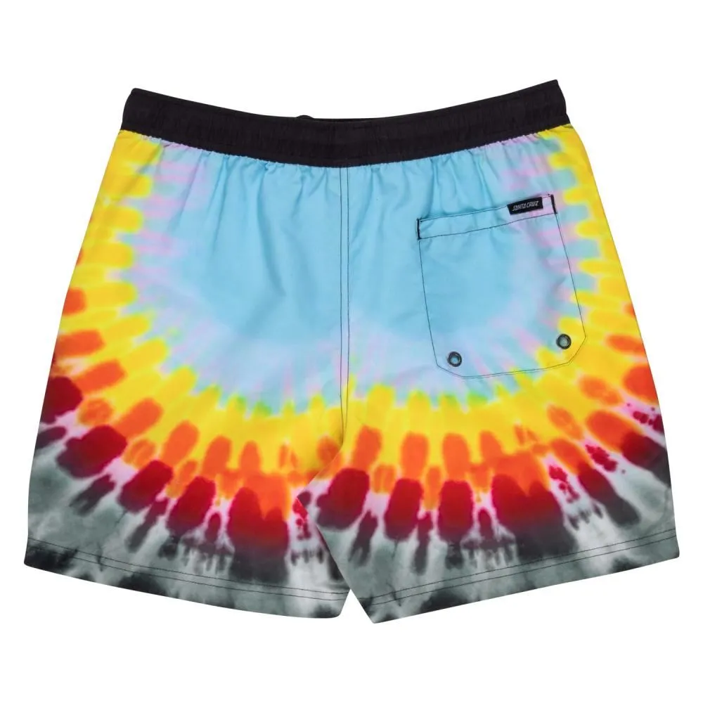 Santa Cruz Swim Shorts Dressen Rose Crew Three - Black Rainbow