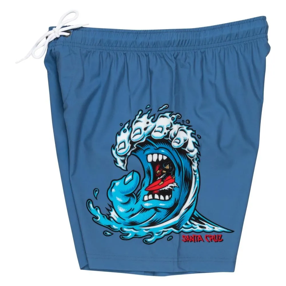 Santa Cruz Swim Shorts Screaming Wave Swim Short - Dusty Blue