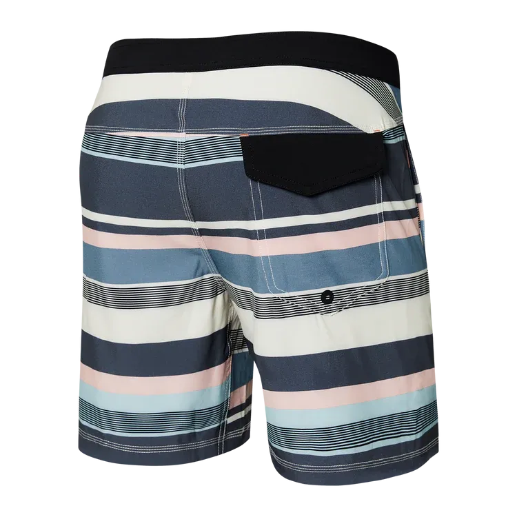 Saxx Mens Betawave 7" Swim Shorts -  Big Splash Rugby - Blue