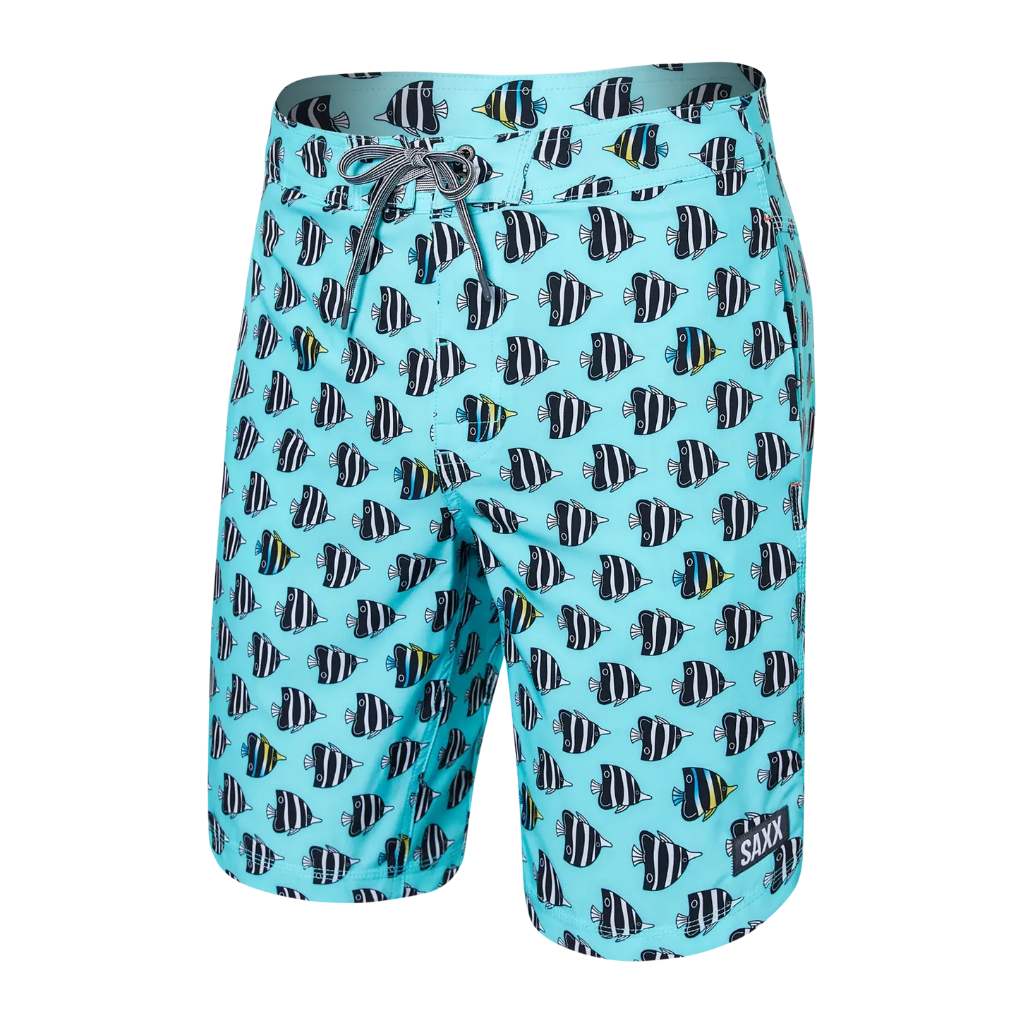 Saxx Mens Betawave 7" Swim Shorts - Fish Tank