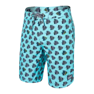 Saxx Mens Betawave 7" Swim Shorts - Fish Tank