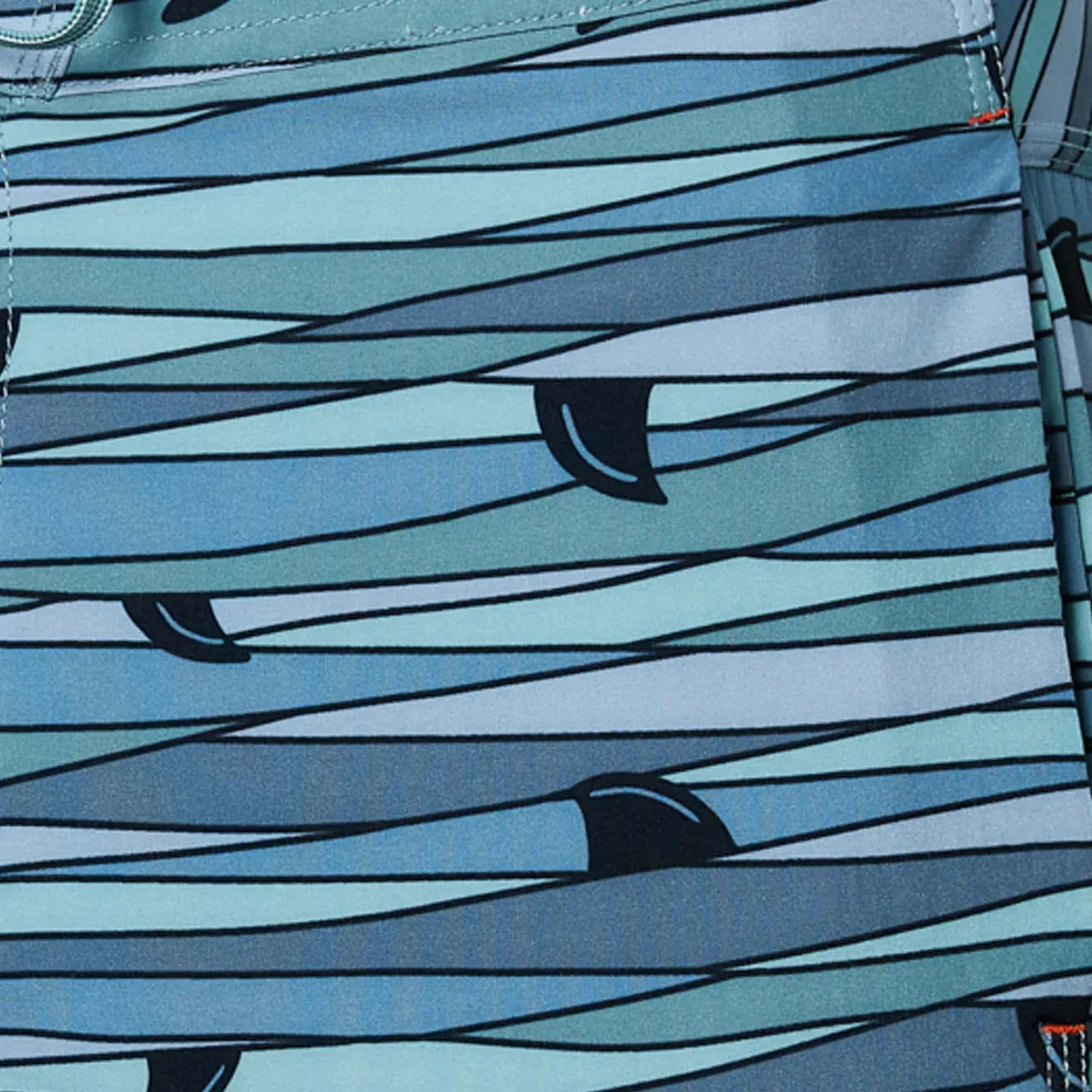 Saxx Mens Betawave 9" Swim Shorts -  Fins - Blue Multi