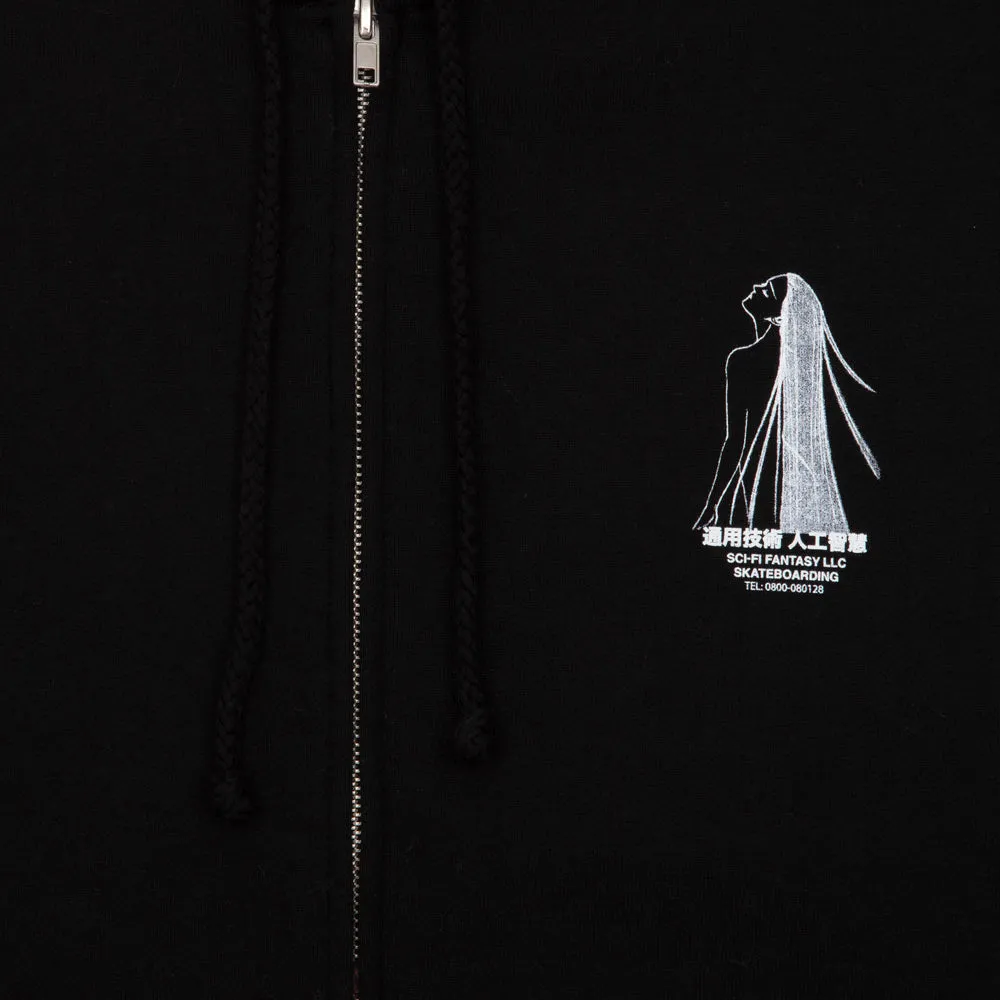 Sci-Fi Fantasy Spiritual Darkness Zip Hood Black