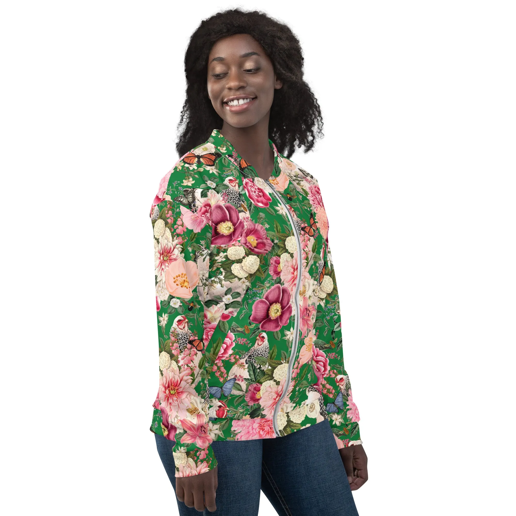 Secret Chicken Garden Bomber Jacket, light brahma