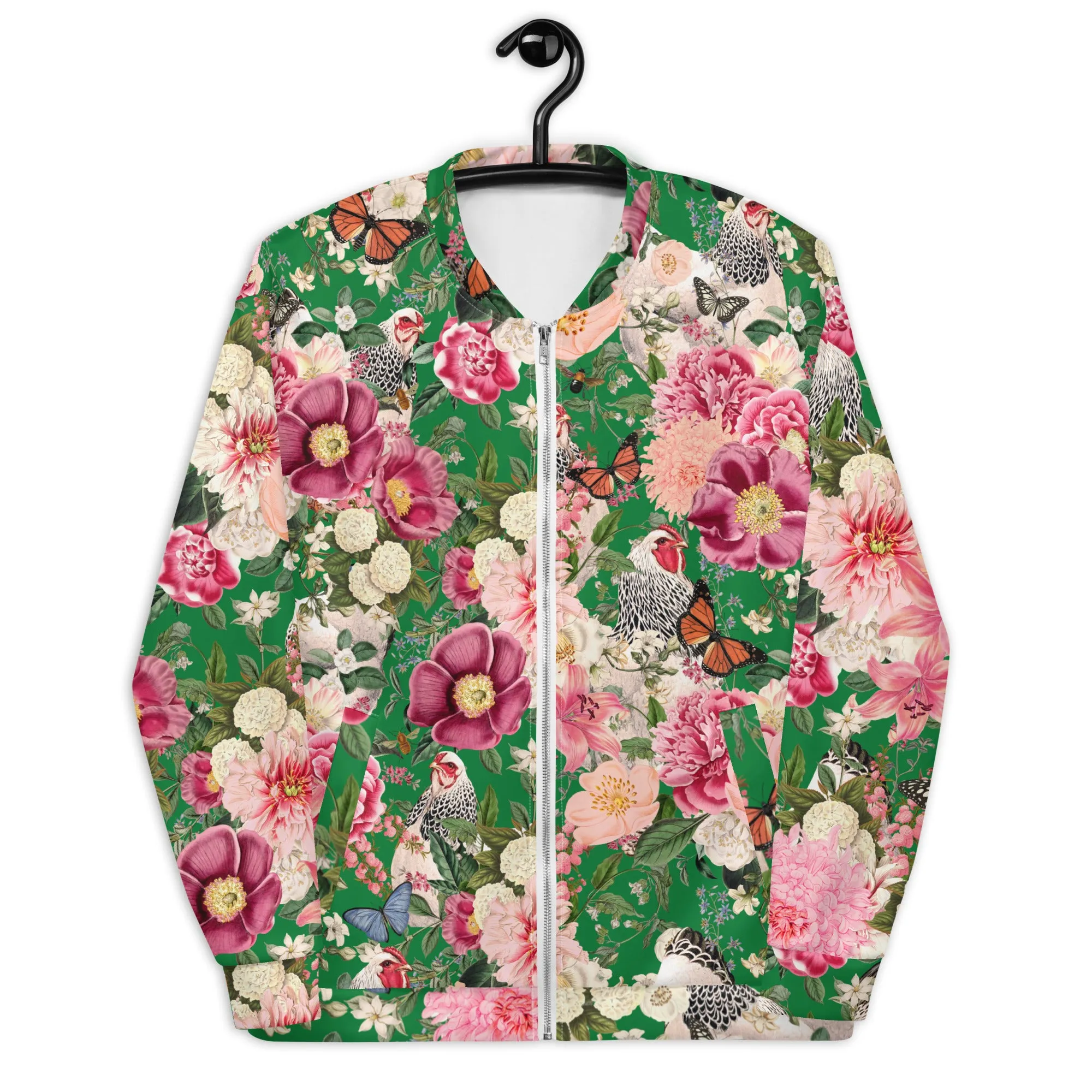 Secret Chicken Garden Bomber Jacket, light brahma